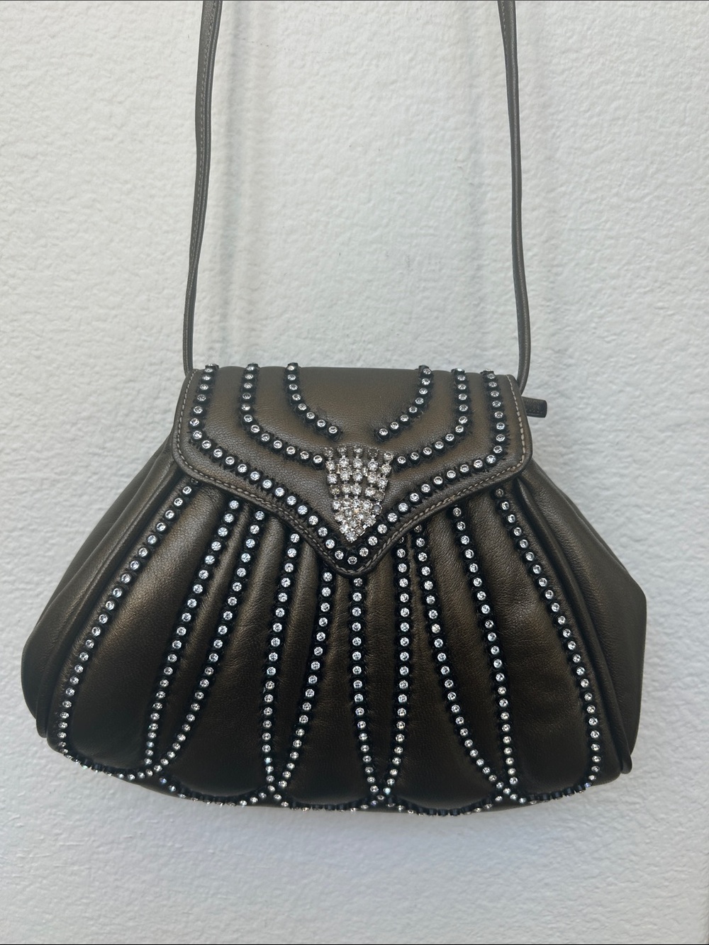 Maresse Handbags - Bronze Rhinestone-Accented Women’s Shoulder Bag